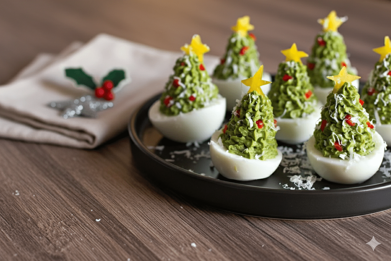 Deviled Egg Christmas Trees