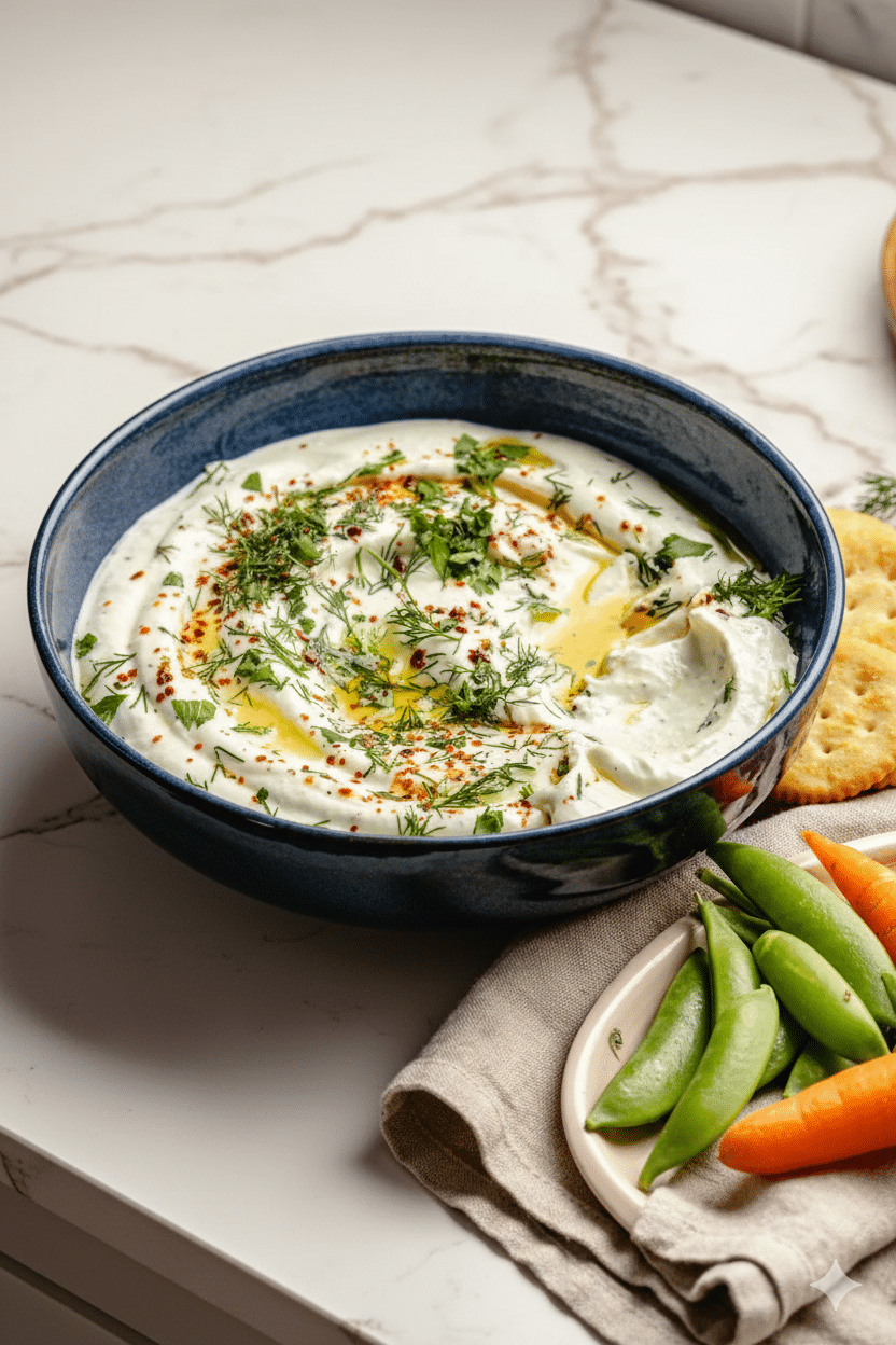 Creamy Roasted Garlic Whipped Feta Dip (Easy &amp; Flavorful)