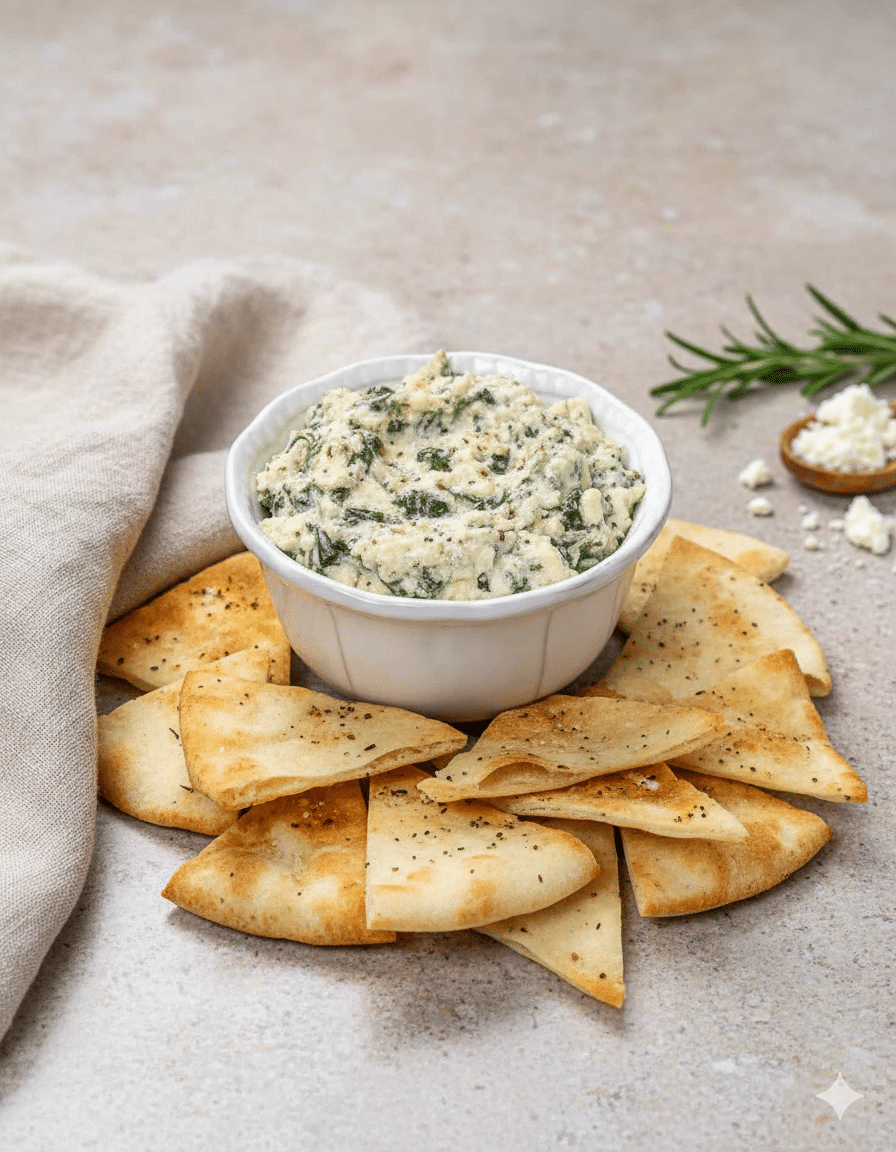 Baked Feta and Spinach Dip